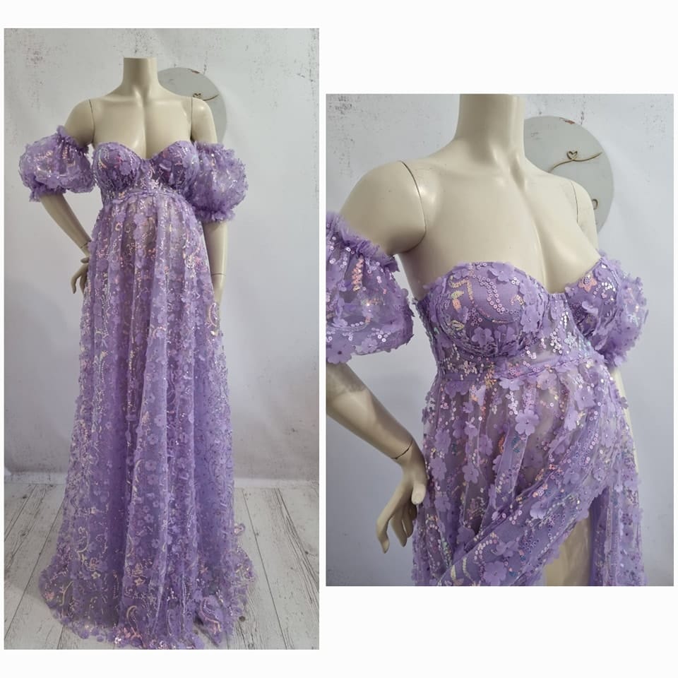 Rochie maternitate mov Erema