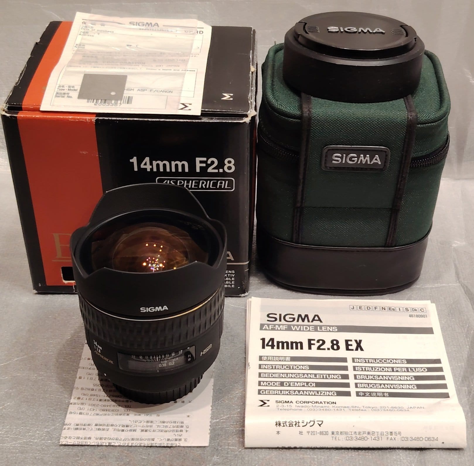 Obiectiv superwide Sigma 14mm f2.8 EX HSM aproape nou pt. Canon EF sau cu adaptor pt. mirrorless