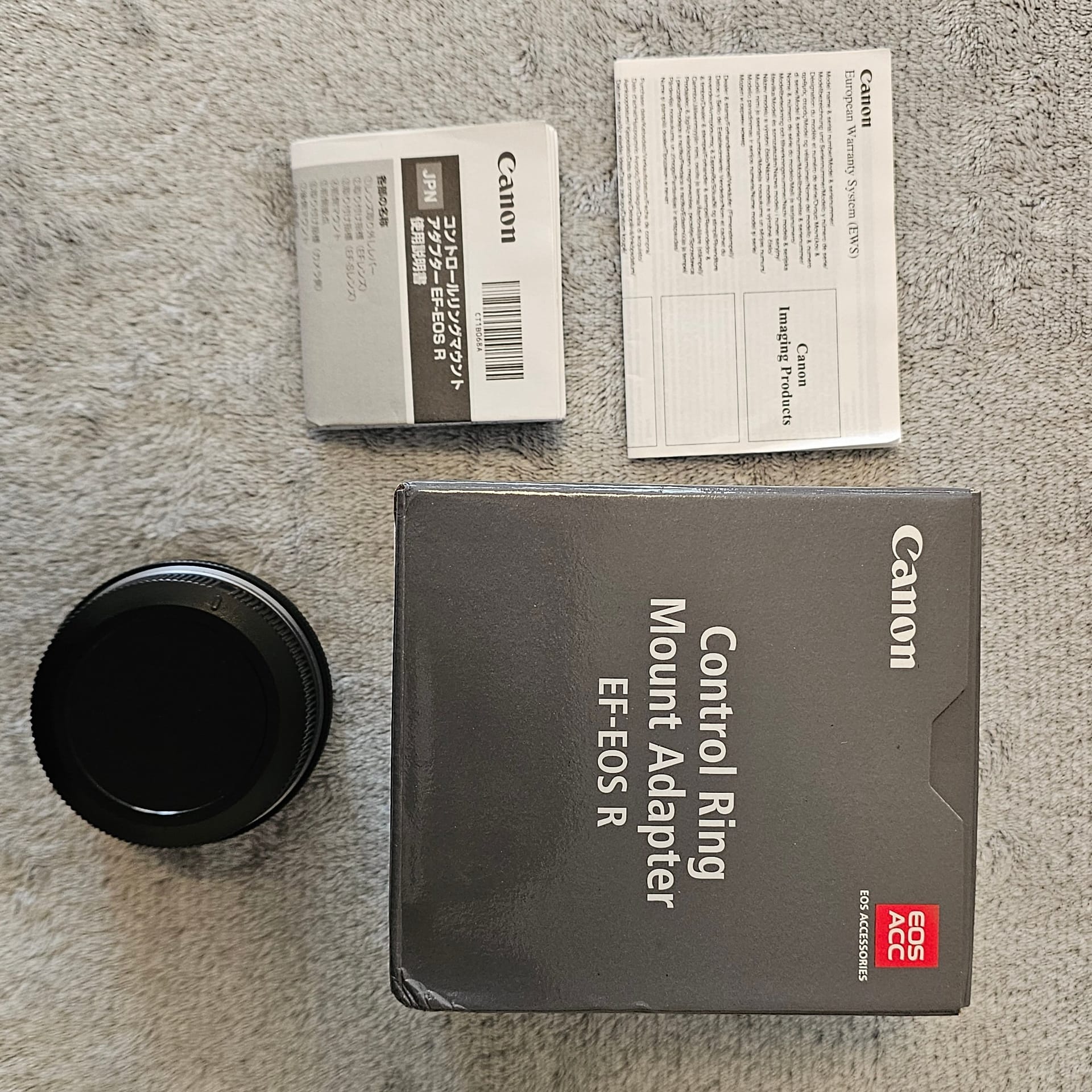 Adaptor obiective Canon EF / RF cu inel de control