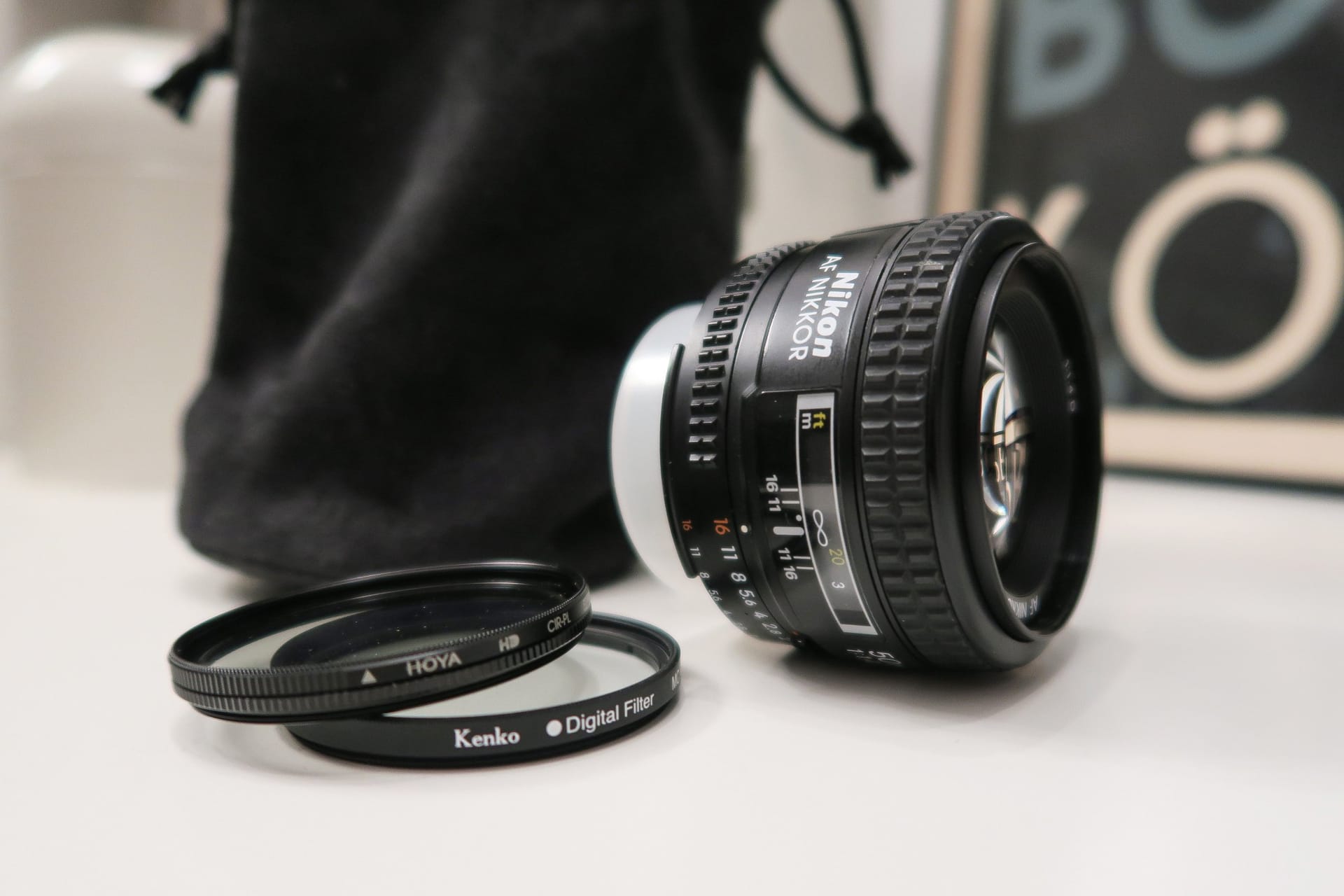 Obiectiv Nikon AF Nikkor 50mm f/1.4D + filtre - stare impecabila